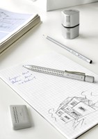 Puntenslijper Faber-Castell 2001 trio grip zilver-2