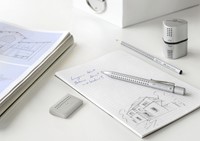 Puntenslijper Faber-Castell 2001 trio grip zilver-14