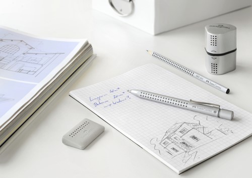 Puntenslijper Faber-Castell 2001 trio grip zilver-14