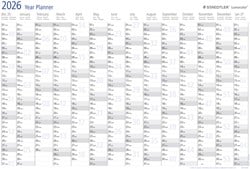 Jaarplanner 2026 Staedtler Lumocolor 84x60cm oprolbaar