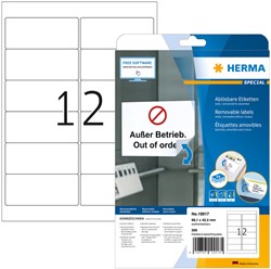 Etiket HERMA 10017 A4 99.1x42.3mm verwijderbaar wit 300 stuks
