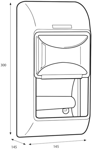 Toiletpapierdispenser Katrin duo wit 92384-3