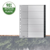 Tabblad Leitz Recycle A4 11-gaats 1-20 extra breed PP-4