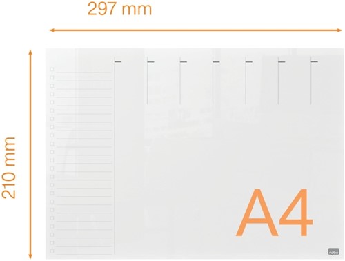 Weekplanner Nobo transparant acryl A4-3