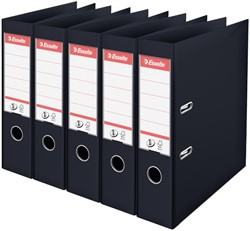Ordner Esselte No.1 72mm PP 30% gerecycled folie Multipack zwart 5 stuks