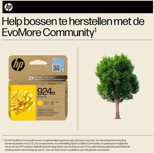 Inktcartridge HP 4K0U9NE 924E Evomore geel-1