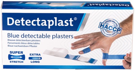 Elastische blauwe textielpleister Detectaplast 180x20mm 100 stuks-2