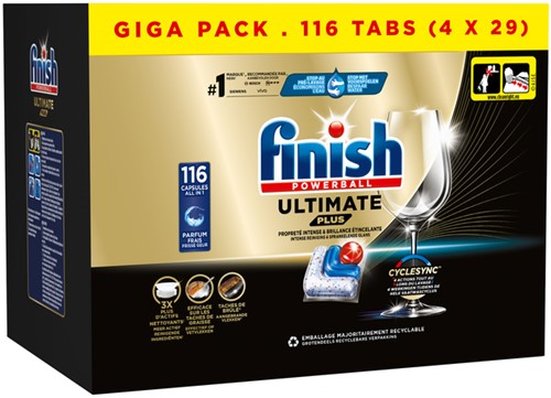 Vaatwastabletten Finish Ultimate plus 4x29 stuks gigapack