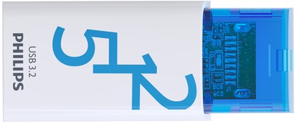 USB stick 3.2 Philips Click USB-C 512GB blauw-1
