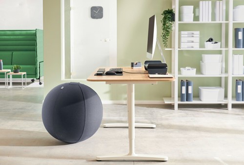 Actieve zitbal Leitz Ergo 65cm anti-rol donkergrijs-7