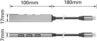 Hub ACT USB-C 3x USB-A 2.0 en 1x USB-A 3.0-3