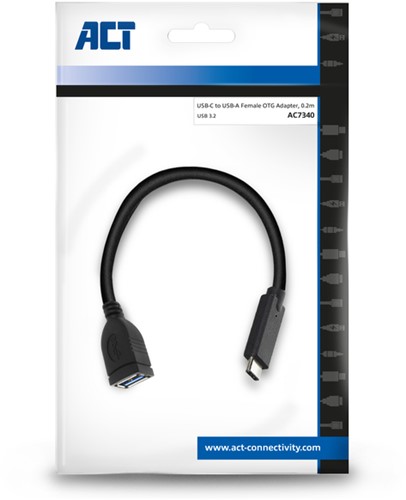 Kabel ACT USB 3.0 OTG USB-C male naar USB-A female-3