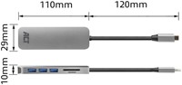 Hub ACT USB-C 3.0, 3x USB-A cardreader PD p-through-2