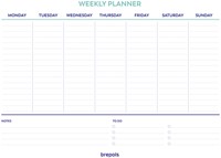Planner Brepols Weekly A4 7dagen/1pagina horizontaal assorti-2