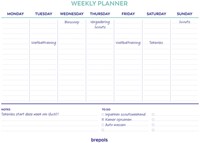 Planner Brepols Weekly A4 7dagen/1pagina horizontaal assorti-1