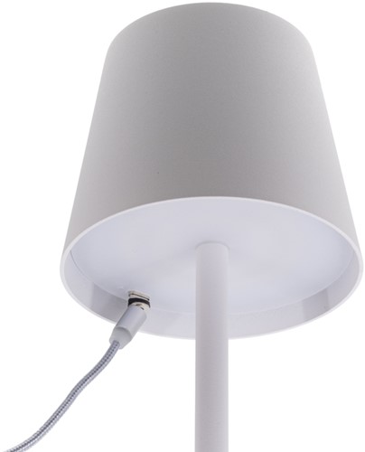 Tafellamp Securit Feline LED oplaadbaar dimbaar wit-6
