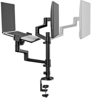 Monitorarm met laptophouder Neomounts NEXT Lite single 17-27" zwart-2