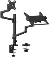 Monitorarm met laptophouder Neomounts NEXT Lite single 17-27" zwart-2
