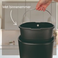 Afvalbak Desq Touch 30 liter RVS zwart-1