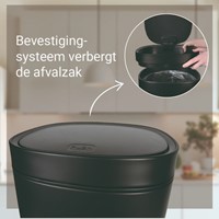 Afvalbak Desq Touch 30 liter RVS zwart-2
