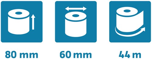 Telrol Exacompta 80mmx44m kern Ø12mm SafeContact thermisch-3