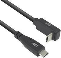 Kabel ACT USB-C standaard naar USB-C hoek boven/beneden 10Gbps 1m