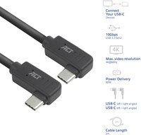 Kabel ACT USB-C hoek links/rechts 10Gbps 2m-3