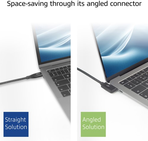 Kabel ACT USB-C hoek links/rechts 10Gbps 2m-1