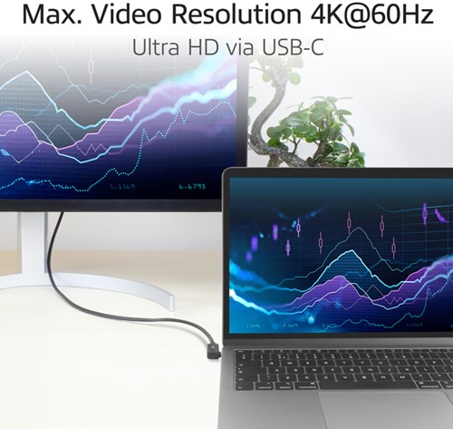 Kabel ACT USB-C hoek links/rechts 10Gbps 2m-3