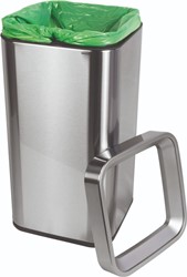 Afvalbak MAUL Prime 25 liter met inwerpopening rvs