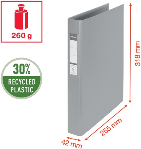 Ringband Esselte VIVIDA A4 42mm 30% gerecycled PP folie wit-4