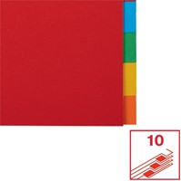 Tabbladen Esselte Economy A4 10-delig karton 11-rings assorti-2