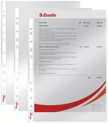 Showtas Esselte copy safe 0.06mm PP A4 glashelder 100 stuks-7