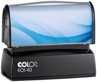 Tekststempel Colop EOS 40 personaliseerbaar met stempelplaat zwart