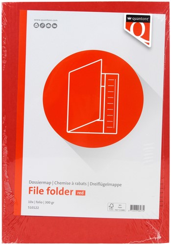 Dossiermap Quantore folio 320gr rood-2