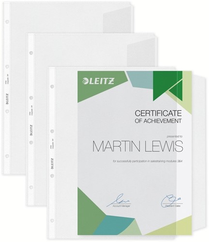 Showtas Leitz Premium met klep copy safe 0.13mm PP A4 transparant 50 stuks-7
