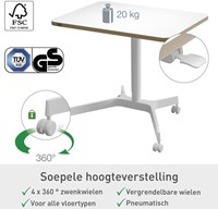 Zit-sta bureau Leitz Ergo compact wielen-14