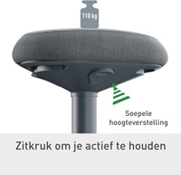 Actieve zitkruk Leitz Ergo met comfortzitting-13