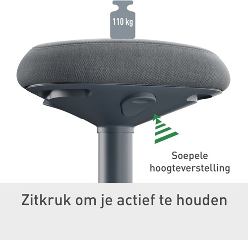 Actieve zitkruk Leitz Ergo met comfortzitting-13