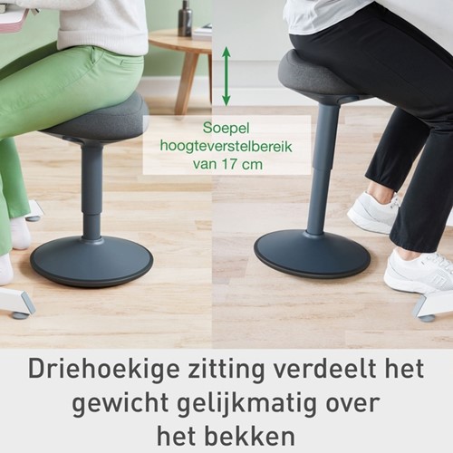 Actieve zitkruk Leitz Ergo met comfortzitting-14