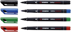 Viltstift STABILO OHpen 843/41 permanent rond medium blauw