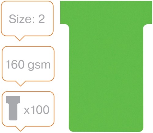 T-kaart Nobo nr.2 48mm groen 100 stuks-4