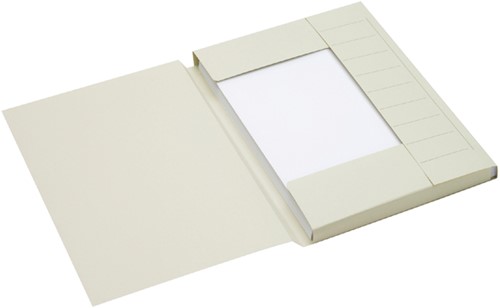Dossiermap Secolor A4 3 kleppen 100% gerecycled karton 250 gr grijs