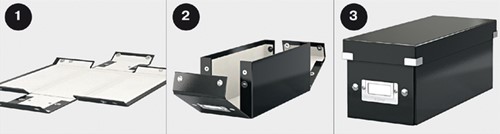 Ladenkast Leitz WOW Click & Store 3 laden gerecycled karton wit-2