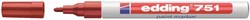 Paintmarker edding 751 op oliebasis 1-2mm pastel rood