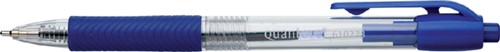 Balpen Quantore Grip drukknop blauw medium-2
