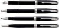 Balpen Parker Sonnet matte black lacquer CT medium-3