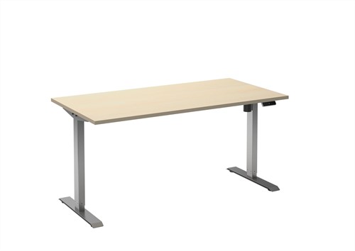 Elektrisch zit-sta bureau HOME 160x80 Alu - Ahorn