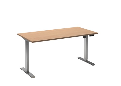 Elektrisch zit-sta bureau HOME 160x80 Alu - Beuken