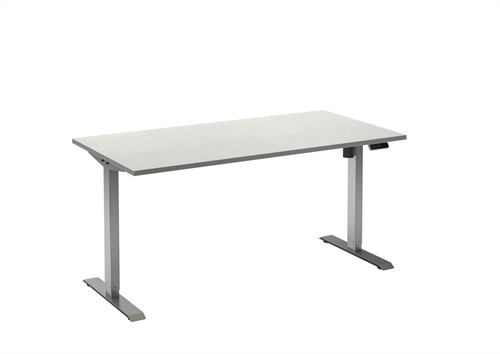 Elektrisch zit-sta bureau HOME 140x80 Alu - Wit